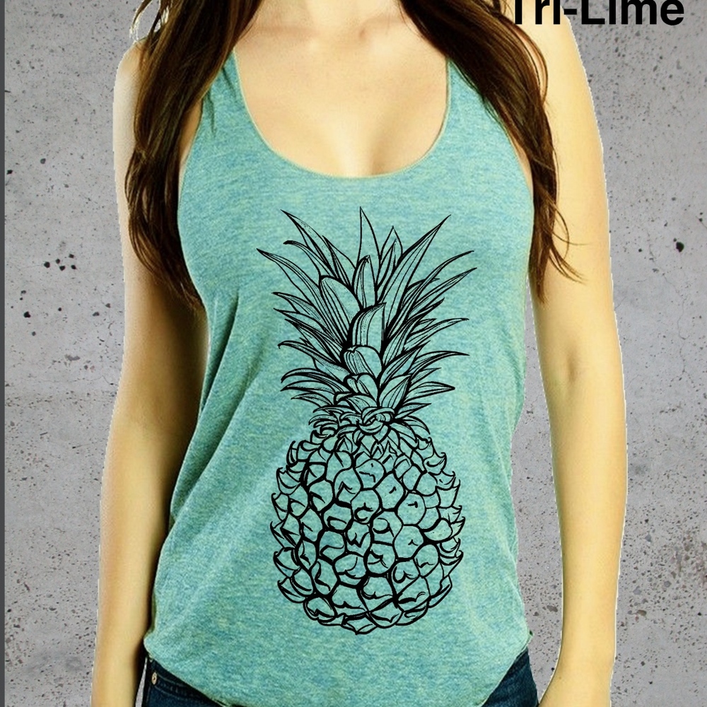 Pineapple Tank Top Shirt American Apparel Racerbac